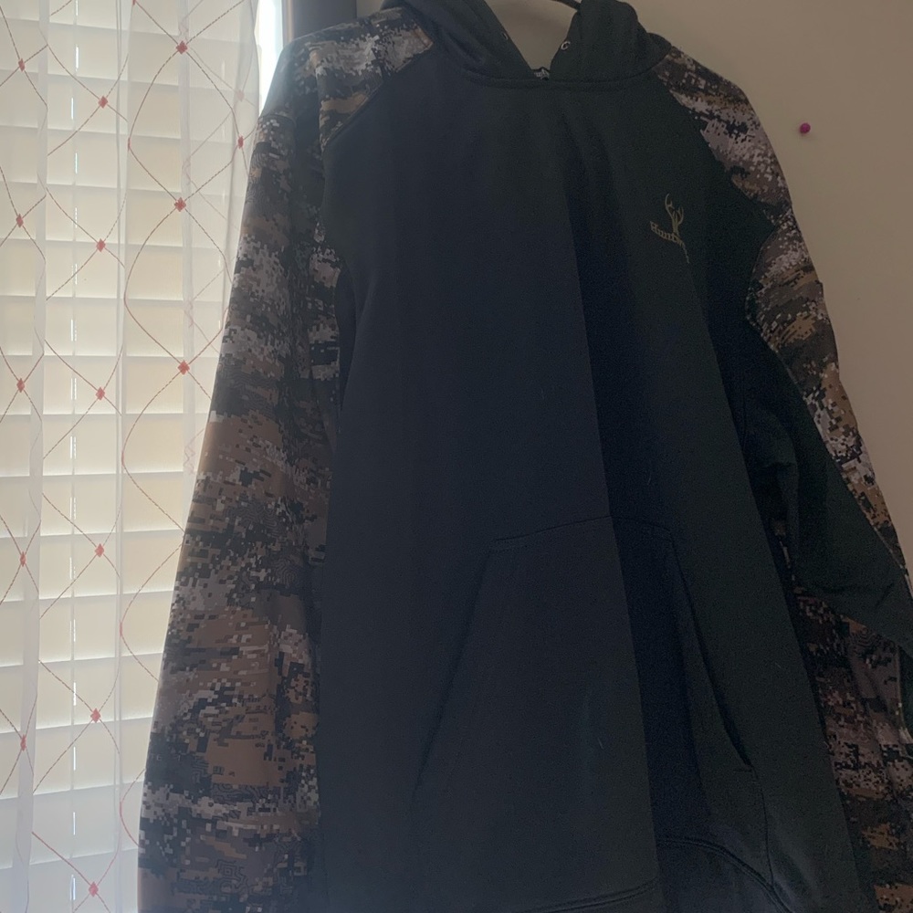 Camo hoodie.